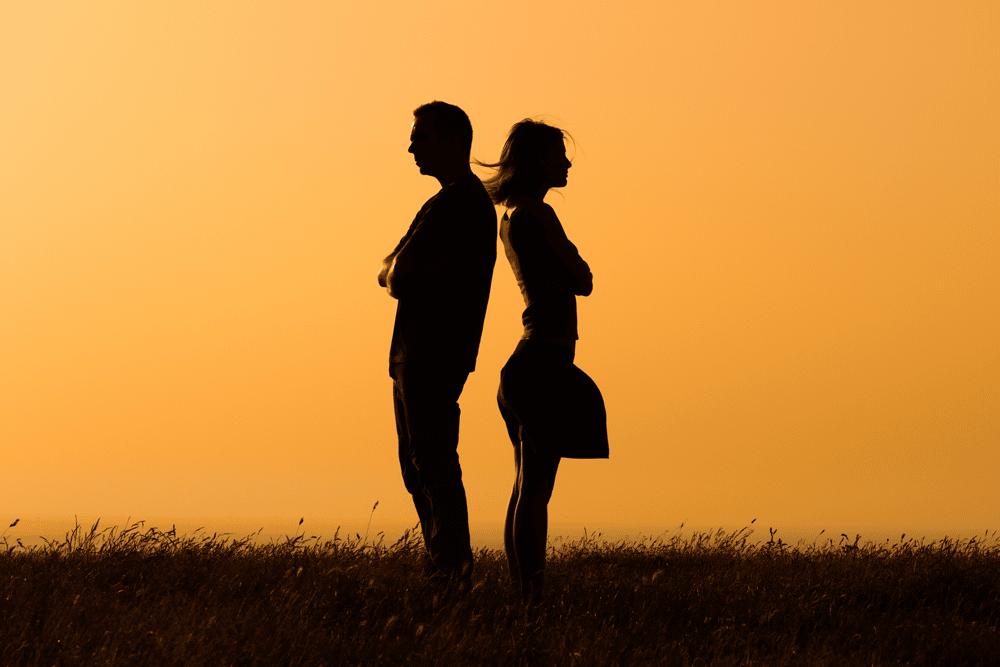 Successful couple after divorce or separation