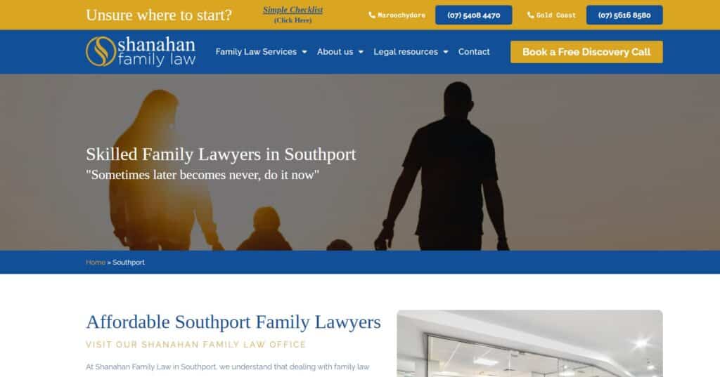 shanahan family law in Southport QLD