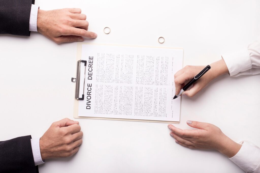 Signing a divorce decree with a family lawyer on the Sunshine Coast, Queensland