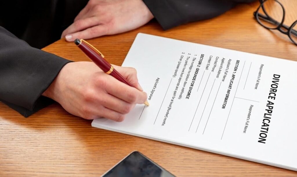 divorce application form